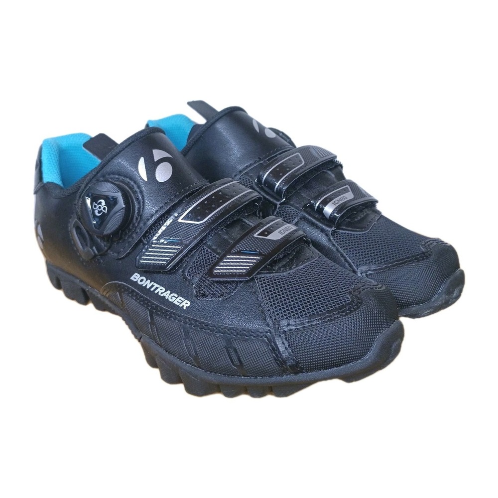 Bontrager Womens Igneo‎ Mountain Bike Cycling Shoes Black Blue BOA Size 5.5